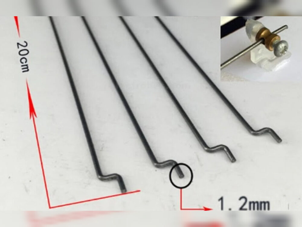 Push Rod/Pull Rod Non Harden Steel D2.1 || 20cm Linkage Connector for RC Aircraft Aero-Modelling